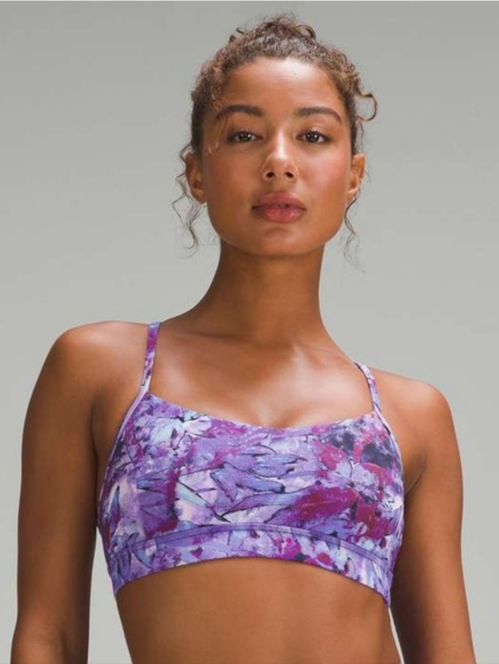 lululemon athletica Purple Floral Print Sports Bra